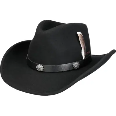 Stetson Hatt - Western Woolfelt - för  svart