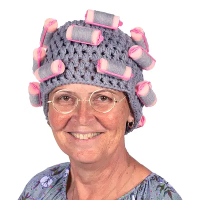 Tant Hatt med Hårrullar - One size