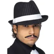 Trilby Hatt Svart&Vit Randig