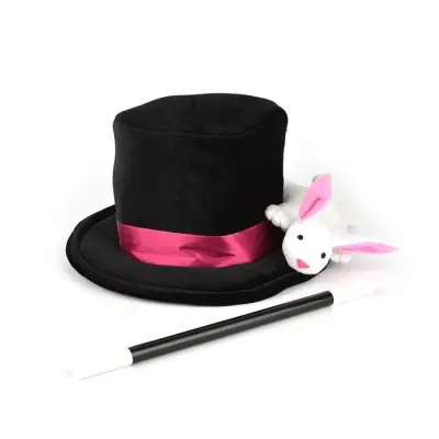 Trollkarl Hatt med kanin och trollstav - Den goda fen -  Leksaksaffären