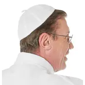 Vit Påve Hatt - One size