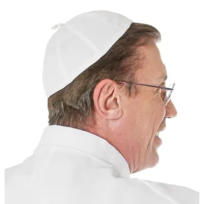 Vit Påve Hatt - One size