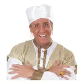 Vit Turban Hatt