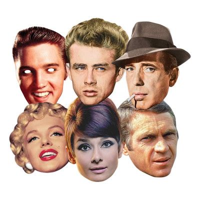 50-talsprofiler Pappmasker - 6-pack