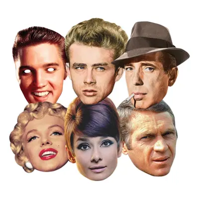 50-talsprofiler Pappmasker - 6-pack
