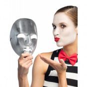 Ansiktsmask Mime Silverfärgad