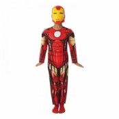 Avengers Iron Man Barn Maskeraddräkt Gul Mask