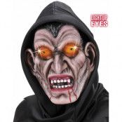 Blodtörstig Vampyr - Mask Med Lysande ögon och Hätta