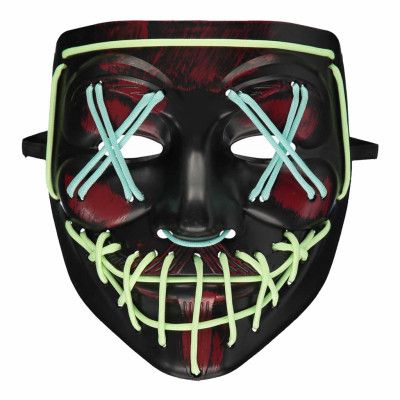 Blood Splatter Svart/Grön Mask - One size