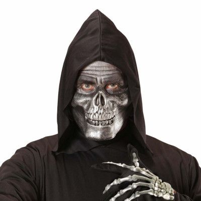 Dödskalle Halvmask Silver - One size