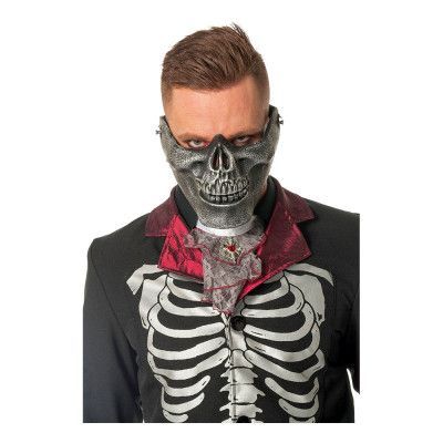 Döskalle Halvmask Silver - One size