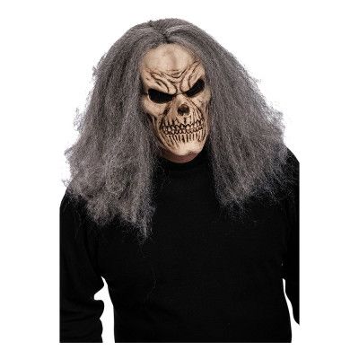 Döskalle med Hår Mask - One size