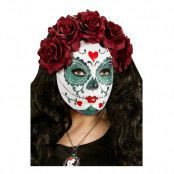 Day of the Dead Mask Vinröd - One size