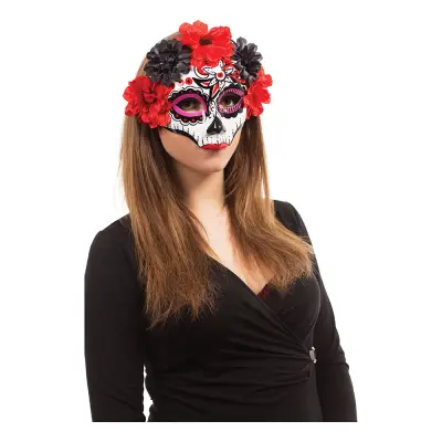 Day of the Dead Sötnos Halvmask - One size