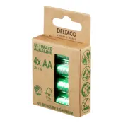 Deltaco Ultimate Alkaline Batterier - 4-pack AA