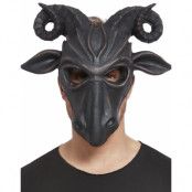 Deluxe Satanistisk Bockskalle Mask i Skumlatex