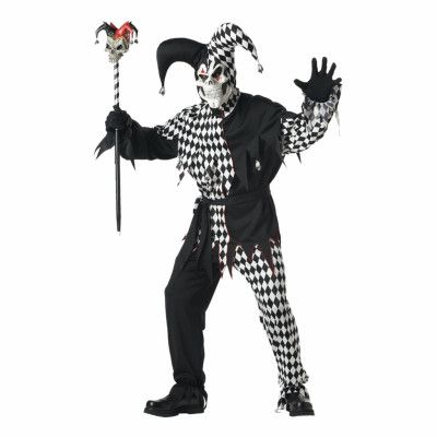 Den Elake Gycklaren Svart/Vit Maskeraddräkt - Small