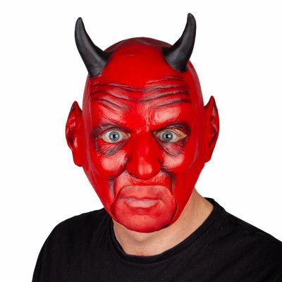 Djävulsmask med Öppen Mun - One size