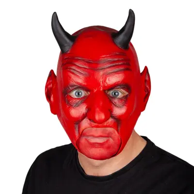 Djävulsmask med Öppen Mun - One size
