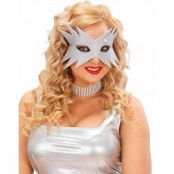 Drama - Silverfärgad Glittrande Mask