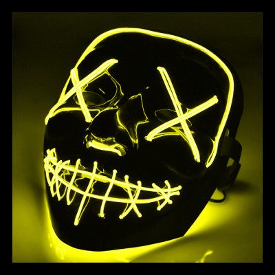 El Wire Purge LED Mask - Gul