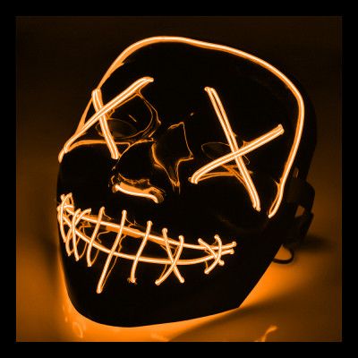 El Wire Purge LED Mask - Orange