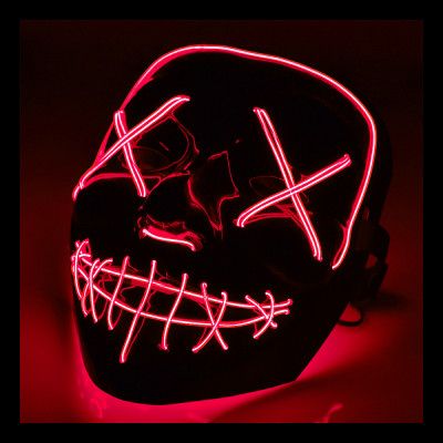 El Wire Purge LED Mask - Röd