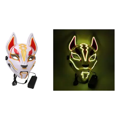 EL Wire Räv LED Mask - Gul