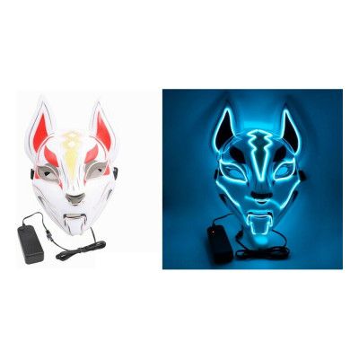 EL Wire Räv LED Mask - Turkos