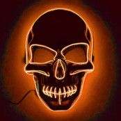 El Wire Skull LED Mask - Orange