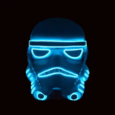 El Wire Trooper LED Mask - One Size