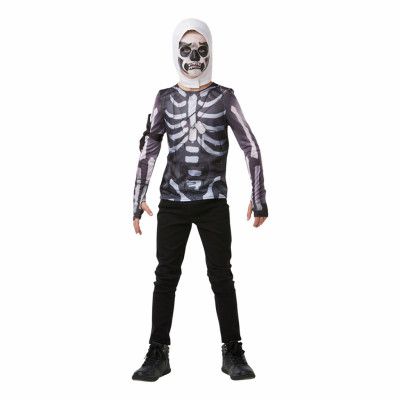 Fortnite Skull Trooper Teen Budget Maskeraddräkt - Small