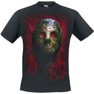 Fredagen den 13:e T-shirt - Blood Mask - S XXL - för Herr - svart