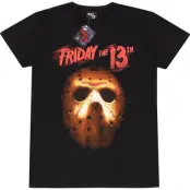 Fredagen den 13:e T-shirt - Mask - L - för Herr - svart