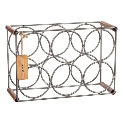 Vinställ Råmetall/Trä