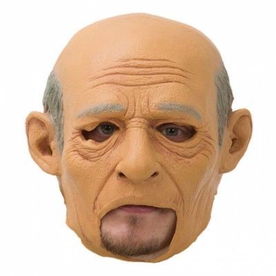Gammal Man med Rörlig Mun Mask