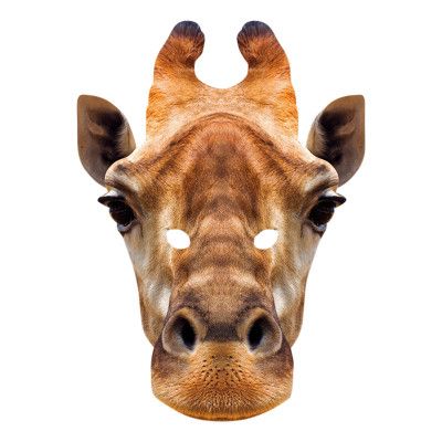 Giraff Pappmask
