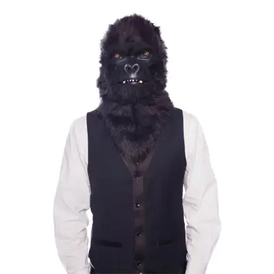 Gorilla Mask med Rörande Mun