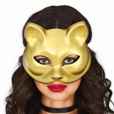 Guldfärgad Kattmask - One size