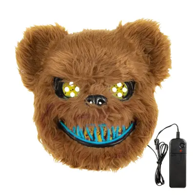Halloween Björn LED Mask Blå