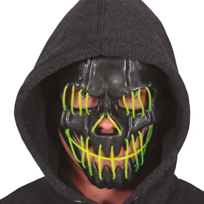 Halloweenmask Leende LED