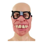 Halvmask Nörd med Glasögon - One size