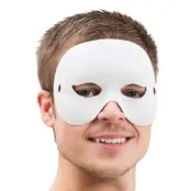 Halvmask Vit - One size