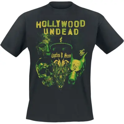 Hollywood Undead T-shirt - Mask V4 - S XL - för Herr - svart