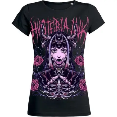 Hysteria Ink - Anime T-shirt - Corredor Mask Girlie Tee - S 3XL - för Dam - svart
