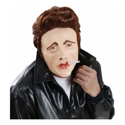 James Dean Mask med Hår - One size