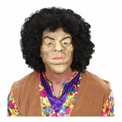 Kung av Woodstock Mask med Hår