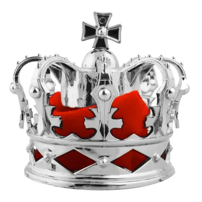 Kungakrona Mini Silver med Hårklämma