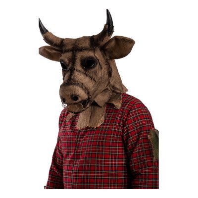 Läskig Tjurmask i Jute - One size