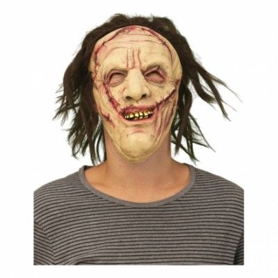 Leatherface med Hår Mask
